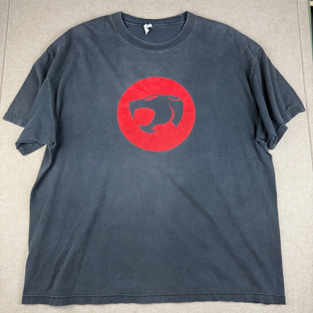 Thundercats Shirt Mens 2XL Black Cartoon Logo Graphic Retro 80s Anime Tee